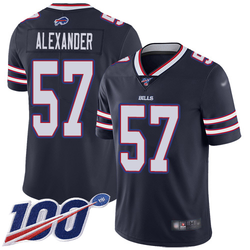 Men Buffalo Bills #57 Lorenzo Alexander Limited Navy Blue Inverted Legend 100th Season NFL Jersey